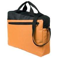 Картинка Конференц-сумка Unit Diagonal, оранжево-черная ПромоЕсть Сувенирная и корпоративная продукция