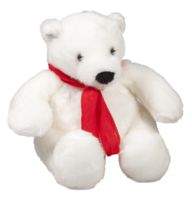 Игрушка «Белый медведь», с красным шарфом