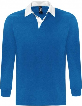 Картинка Рубашка поло мужская с длинным рукавом PACK 280 ярко-синяя ПромоЕсть Сувенирная и корпоративная продукция