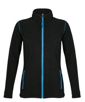 Картинка Куртка женская NOVA WOMEN 200, черная с ярко-голубым ПромоЕсть Сувенирная и корпоративная продукция

