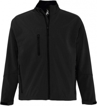 Картинка Куртка мужская на молнии RELAX 340, черная ПромоЕсть Сувенирная и корпоративная продукция
