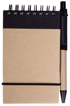 Картинка Блокнот на кольцах Eco Note с ручкой, черный ПромоЕсть Сувенирная и корпоративная продукция