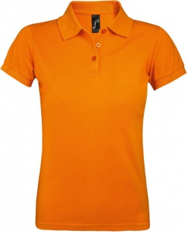 Картинка Рубашка поло женская PRIME WOMEN 200 оранжевая ПромоЕсть Сувенирная и корпоративная продукция