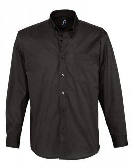 Картинка Рубашка мужская с длинным рукавом BEL AIR, черная ПромоЕсть Сувенирная и корпоративная продукция
