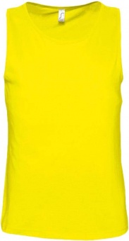 Картинка Майка мужская JUSTIN 150, желтая (лимонная) ПромоЕсть Сувенирная и корпоративная продукция
