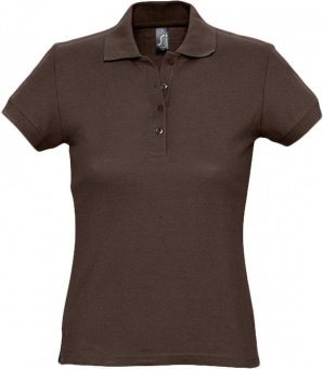 Картинка Рубашка поло женская PASSION 170, шоколадно-коричневая ПромоЕсть Сувенирная и корпоративная продукция