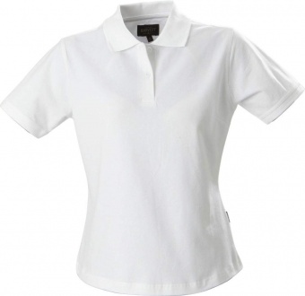 Картинка Рубашка поло стретч женская ALBATROSS, белая ПромоЕсть Сувенирная и корпоративная продукция