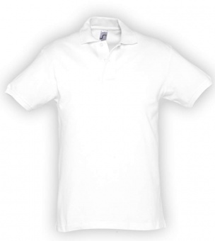 Картинка Рубашка поло мужская SPIRIT 240, белая ПромоЕсть Сувенирная и корпоративная продукция
