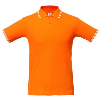 Картинка Рубашка поло Virma Stripes, оранжевая ПромоЕсть Сувенирная и корпоративная продукция