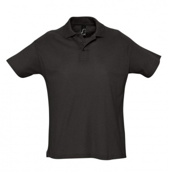 Картинка Рубашка поло мужская SUMMER 170, черная ПромоЕсть Сувенирная и корпоративная продукция