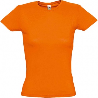 Картинка Футболка женская MISS 150, оранжевая ПромоЕсть Сувенирная и корпоративная продукция