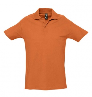Картинка Рубашка поло мужская SPRING 210, оранжевая ПромоЕсть Сувенирная и корпоративная продукция