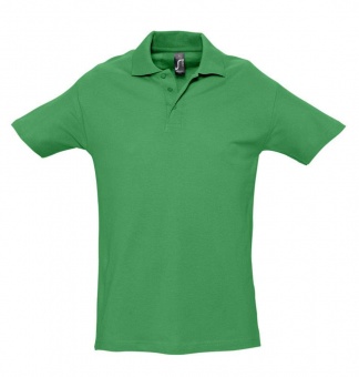 Картинка Рубашка поло мужская SPRING 210, ярко-зеленая ПромоЕсть Сувенирная и корпоративная продукция