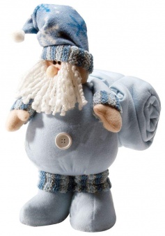 Картинка Дед Мороз с пледом, синий ПромоЕсть Сувенирная и корпоративная продукция