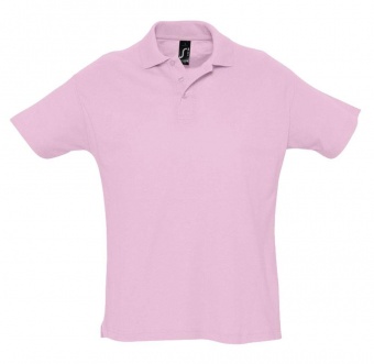 Картинка Рубашка поло мужская SUMMER 170, розовая ПромоЕсть Сувенирная и корпоративная продукция