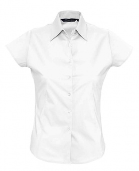 Картинка Рубашка женская с коротким рукавом EXCESS, белая ПромоЕсть Сувенирная и корпоративная продукция
