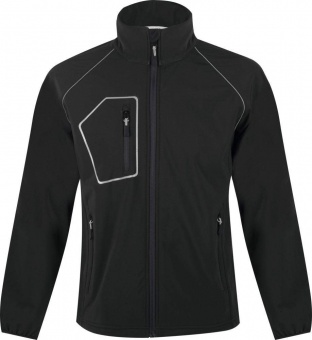 Картинка Куртка мужская софштелл RAPID MEN черная ПромоЕсть Сувенирная и корпоративная продукция
