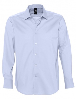 Картинка Рубашка мужская с длинным рукавом BRIGHTON, голубая ПромоЕсть Сувенирная и корпоративная продукция
