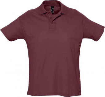 Картинка Рубашка поло мужская SUMMER 170, бордовая ПромоЕсть Сувенирная и корпоративная продукция