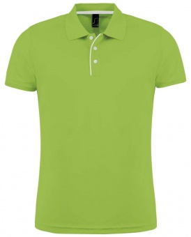 Картинка Рубашка поло мужская PERFORMER MEN 180 зеленое яблоко ПромоЕсть Сувенирная и корпоративная продукция
