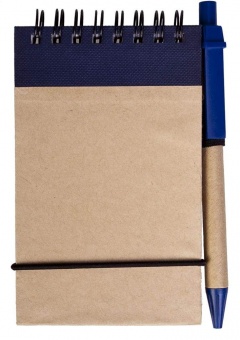 Картинка Блокнот на кольцах Eco Note с ручкой, синий ПромоЕсть Сувенирная и корпоративная продукция