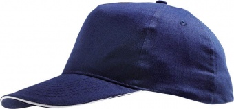 Картинка Бейсболка SUNNY, темно-синяя с белым ПромоЕсть Сувенирная и корпоративная продукция
