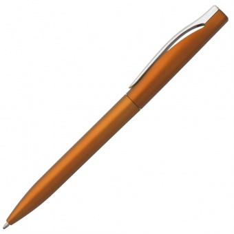Картинка Ручка шариковая Pin Silver, оранжевая ПромоЕсть Сувенирная и корпоративная продукция