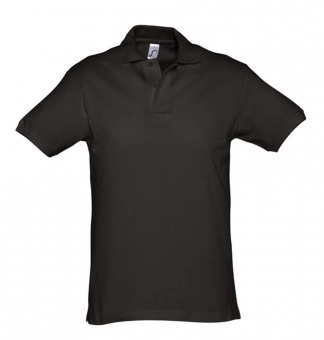 Картинка Рубашка поло мужская SPIRIT 240, черная ПромоЕсть Сувенирная и корпоративная продукция