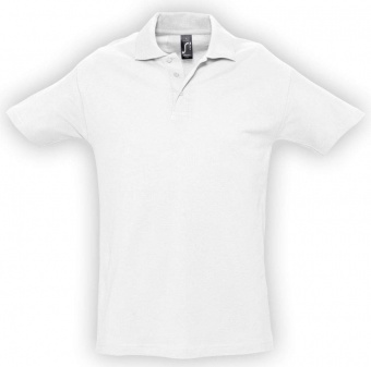 Картинка Рубашка поло мужская SPRING 210, белая ПромоЕсть Сувенирная и корпоративная продукция