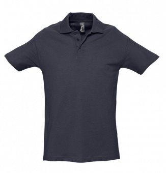 Картинка Рубашка поло мужская SPRING 210 темно-синяя (navy) ПромоЕсть Сувенирная и корпоративная продукция