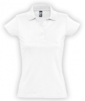 Картинка Рубашка поло женская Prescott women 170, белая ПромоЕсть Сувенирная и корпоративная продукция