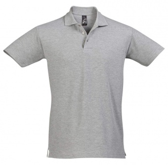 Картинка Рубашка поло мужская SPRING 210, серый меланж ПромоЕсть Сувенирная и корпоративная продукция