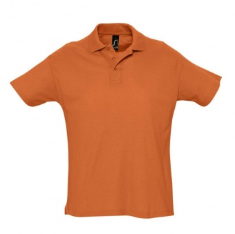 Картинка Рубашка поло мужская SUMMER 170, оранжевая ПромоЕсть Сувенирная и корпоративная продукция