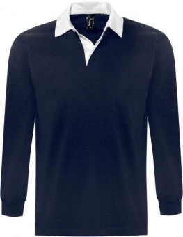 Картинка Рубашка поло мужская с длинным рукавом PACK 280 темно-синяя ПромоЕсть Сувенирная и корпоративная продукция