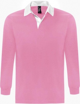 Картинка Рубашка поло мужская с длинным рукавом PACK 280 розовая ПромоЕсть Сувенирная и корпоративная продукция