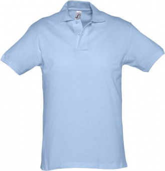 Картинка Рубашка поло мужская SPIRIT 240, голубая ПромоЕсть Сувенирная и корпоративная продукция