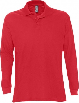Картинка Рубашка поло мужская с длинным рукавом STAR 170, красная ПромоЕсть Сувенирная и корпоративная продукция