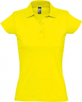 Картинка Рубашка поло женская Prescott women 170, желтая (лимонная) ПромоЕсть Сувенирная и корпоративная продукция