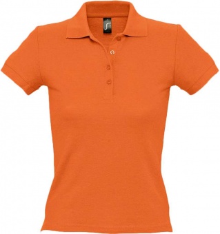Картинка Рубашка поло женская PEOPLE 210, оранжевая ПромоЕсть Сувенирная и корпоративная продукция
