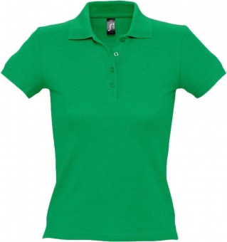 Картинка Рубашка поло женская PEOPLE 210, ярко-зеленая ПромоЕсть Сувенирная и корпоративная продукция