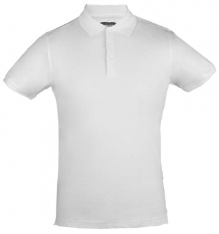 Картинка Рубашка поло стретч мужская EAGLE, белая ПромоЕсть Сувенирная и корпоративная продукция