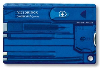 Картинка Набор инструментов SwissCard Quattro, синий ПромоЕсть Сувенирная и корпоративная продукция