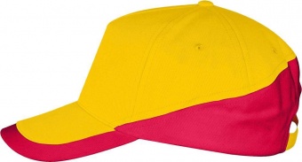 Картинка Бейсболка BOOSTER, желтая с красным ПромоЕсть Сувенирная и корпоративная продукция
