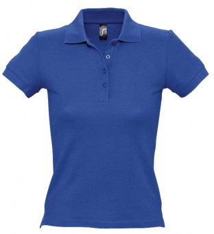 Картинка Рубашка поло женская PEOPLE 210, ярко-синяя (royal) ПромоЕсть Сувенирная и корпоративная продукция