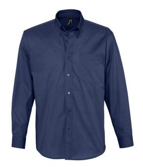 Картинка Рубашка мужская с длинным рукавом BEL AIR, темно-синяя (кобальт) ПромоЕсть Сувенирная и корпоративная продукция

