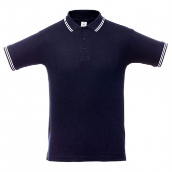 Картинка Рубашка поло Virma Stripes, темно-синяя ПромоЕсть Сувенирная и корпоративная продукция
