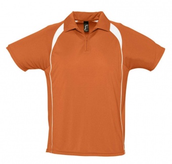 Картинка Спортивная рубашка поло Palladium 140 оранжевая с белым ПромоЕсть Сувенирная и корпоративная продукция
