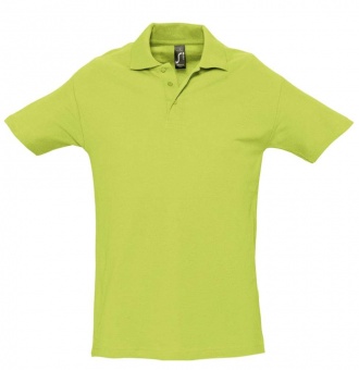 Картинка Рубашка поло мужская SPRING 210, зеленое яблоко ПромоЕсть Сувенирная и корпоративная продукция