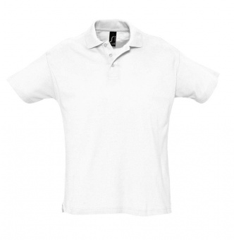 Картинка Рубашка поло мужская SUMMER 170, белая ПромоЕсть Сувенирная и корпоративная продукция