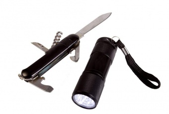 Картинка Набор Keg: карманный нож и фонарик ПромоЕсть Сувенирная и корпоративная продукция